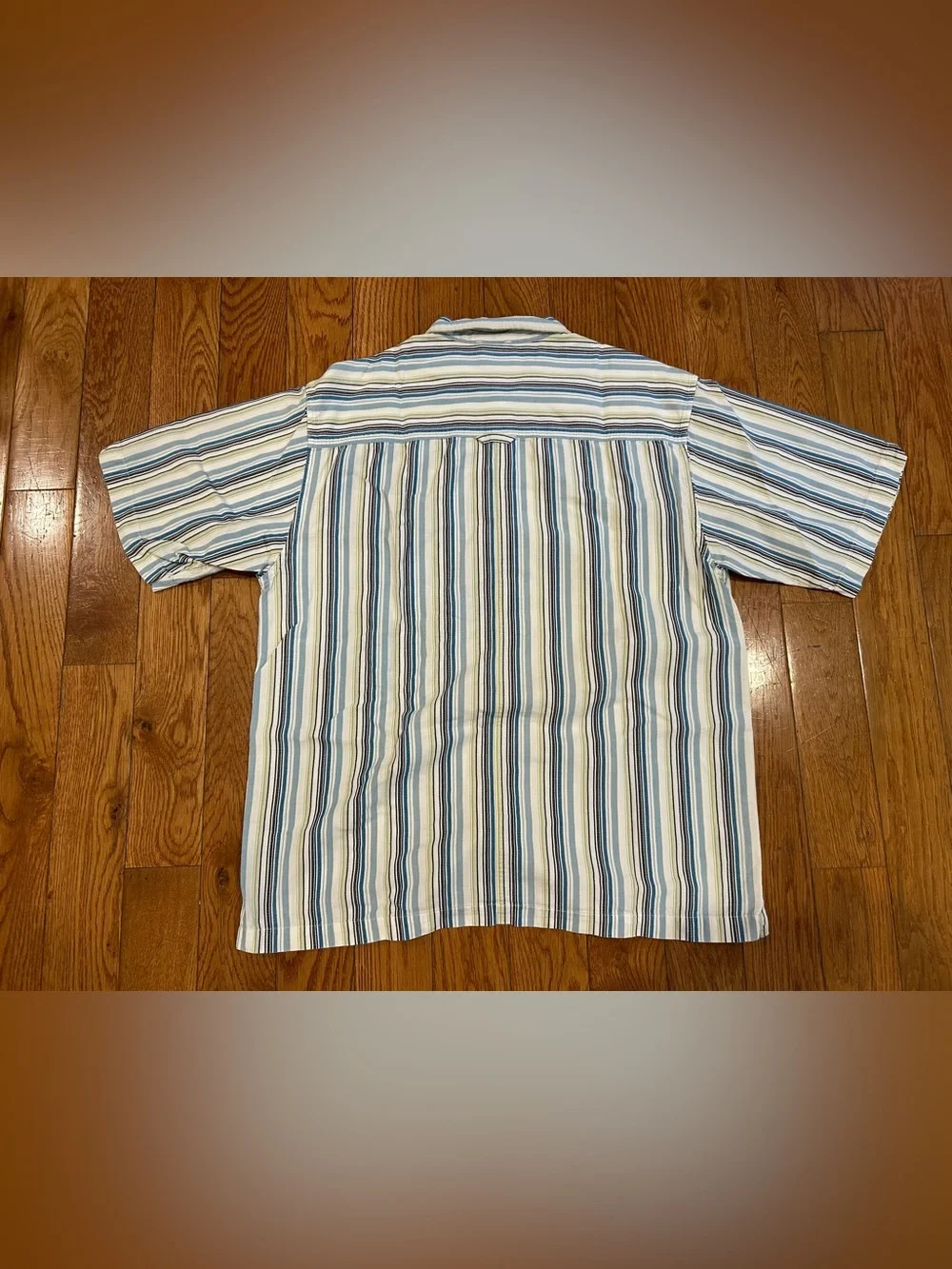The North Face A5 Series Shirt Men's L Striped Short Sleeve Button Down Blue